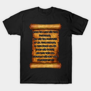 TITHING BLESSING PROVERB 3:9-10 ROLL SCROLL T-Shirt